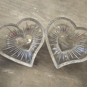 Trump Crystal heart bowls
